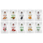 Korean Face Sheet Mask Combo Set (10 × 25ml) – Carrot, Papaya, Charcoal, Royal Jelly, White Pearl, Rose, Pomegranate, Aloe Vera, Turmeric & Green Tea | Hydrating, Brightening & Nourishing Facial Masks for Women & Men