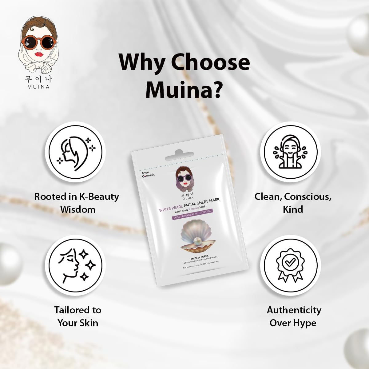 Korean Facial Sheet Mask Set – 5 Natural Variants (Turmeric, Charcoal, White Pearl, Aloe Vera, Royal Jelly) – Hydrating, Soothing, Brightening, Anti-Aging, Nourishing Care