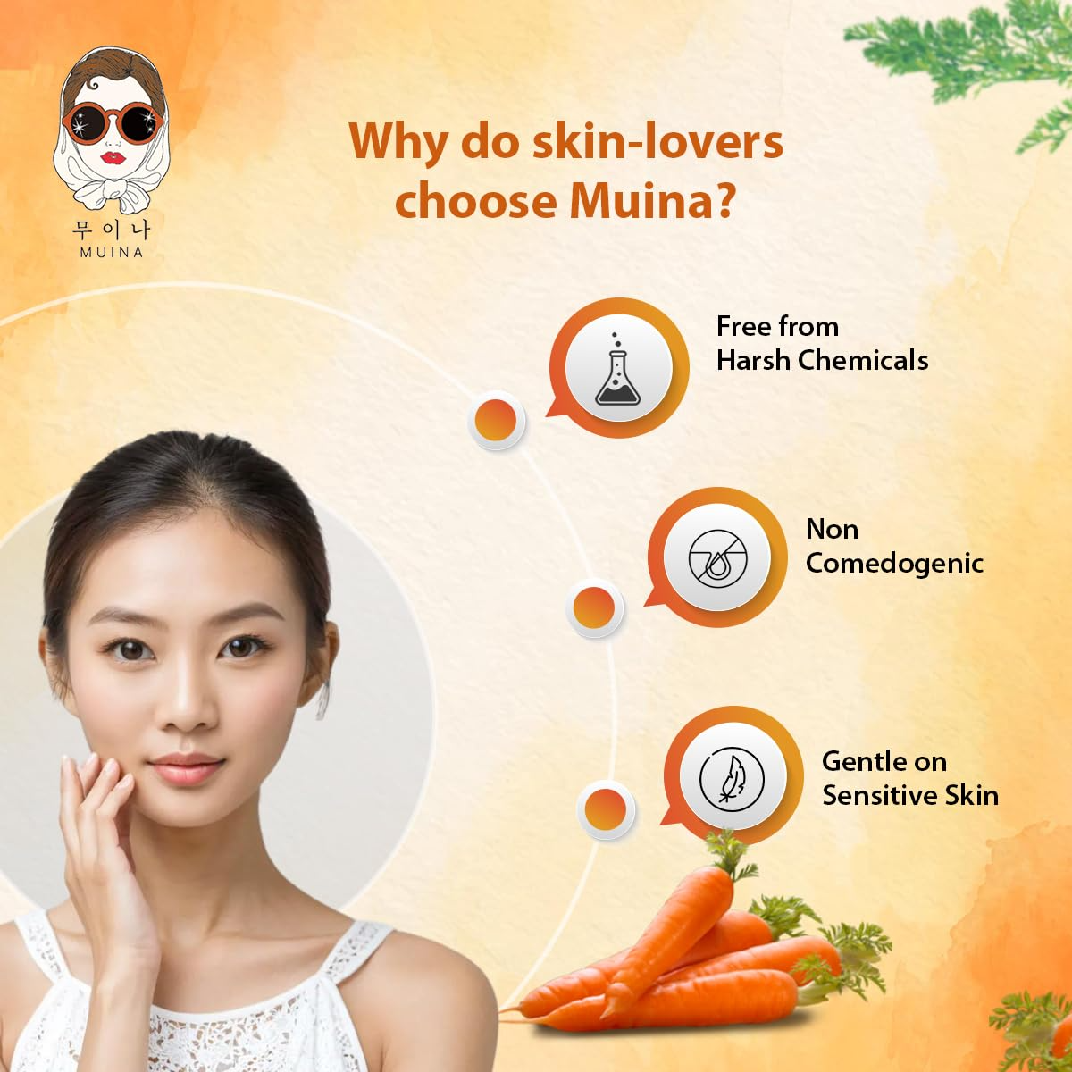 Korean Face Sheet Mask Combo (Pack of 4) – Rose, Papaya, Carrot & Pomegranate | Hydrating Glow Skincare for Women & Men