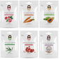 Korean Facial Sheet Mask Set (6 × 25ml) – Green Tea, Papaya, Carrot, Rose, Pomegranate & White Pearl | Hydrating, Brightening & Nourishing Face Masks for Women & Men
