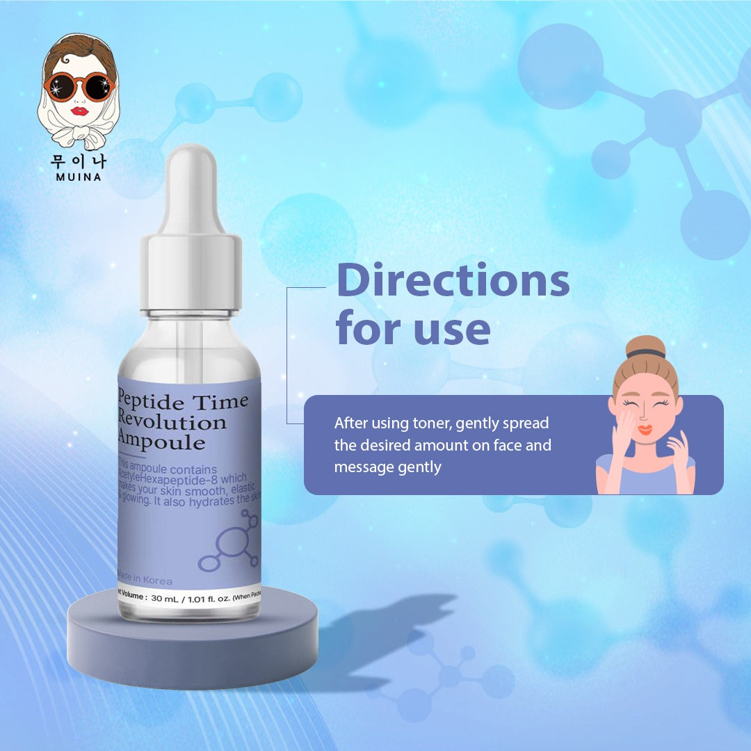 MUINA Peptide Time Revolution Ampoule – Anti-Aging & Skin-Firming Serum (30 ML)