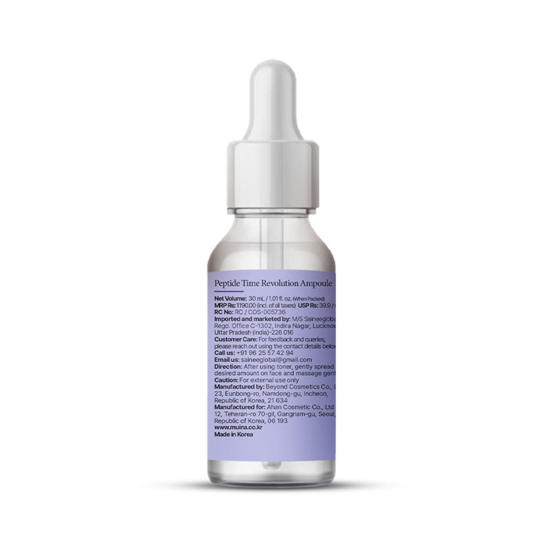MUINA Peptide Time Revolution Ampoule – Anti-Aging & Skin-Firming Serum (30 ML)