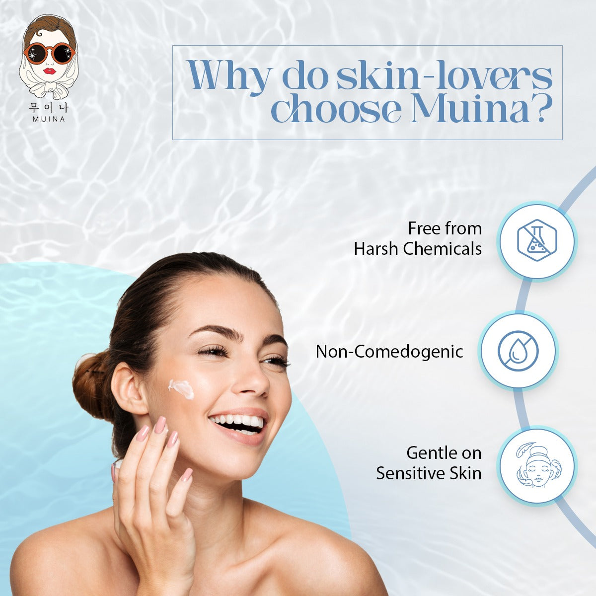 MUINA Hydra Water-Drop Essence Cream – Deep Hydration & Refreshing Skincare (100 ML)